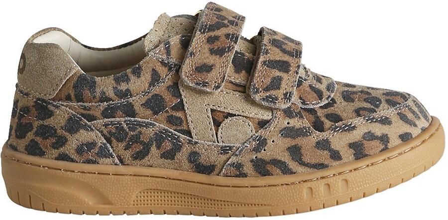 VERTBAUDET Meisjessneakers leer met klittenband beige