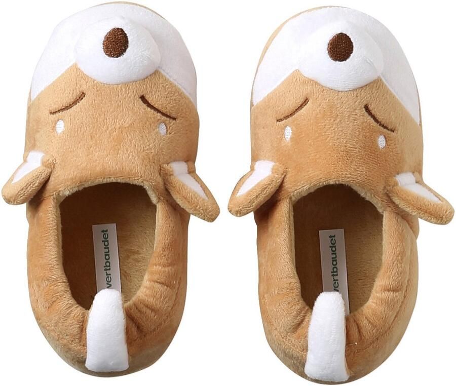 Vertbaudet Sloffen met shiba-knuffellook voor kinderen