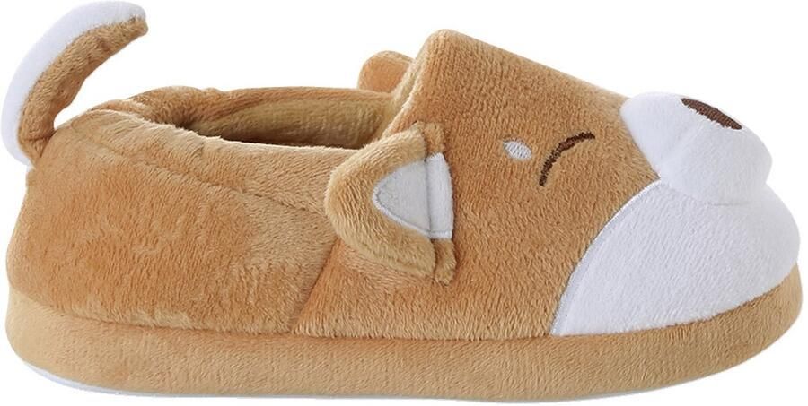 Vertbaudet Sloffen met shiba-knuffellook voor kinderen