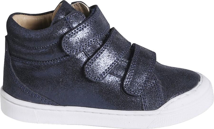 VERTBAUDET Leren MID-sneakers met klittenband kleutercollectie meisjes marineblauw