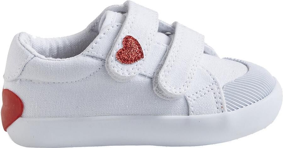 Vertbaudet Stoffen tennisschoenen met klittenband voor babymeisjes