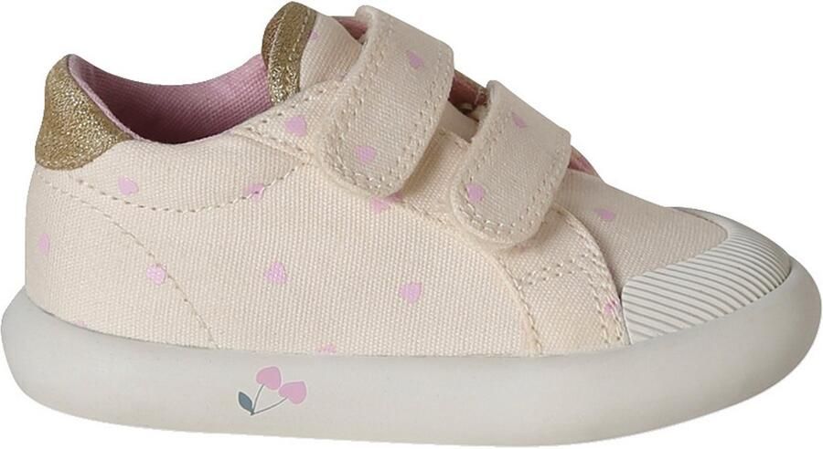 Vertbaudet Stoffen tennisschoenen met klittenband voor babymeisjes