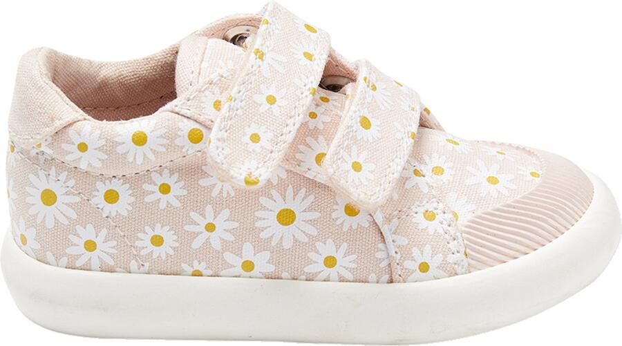 Vertbaudet Stoffen tennisschoenen met klittenband voor babymeisjes