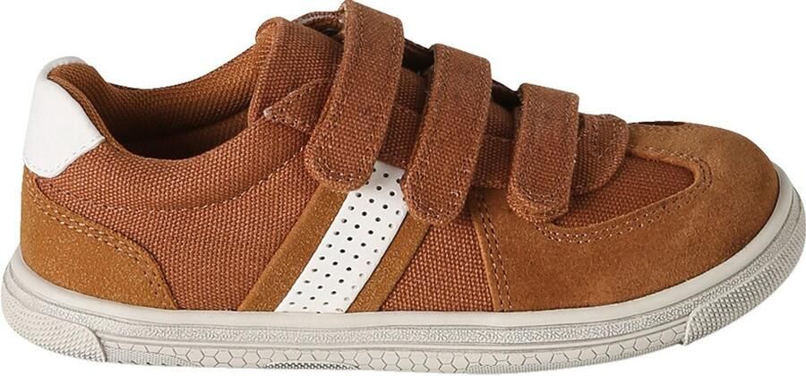 VERTBAUDET Synthetische baskets met klittenband voor jongens bruin