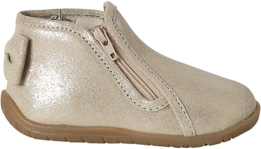 VERTBAUDET Zachte babyboots met ritssluiting van leer goud