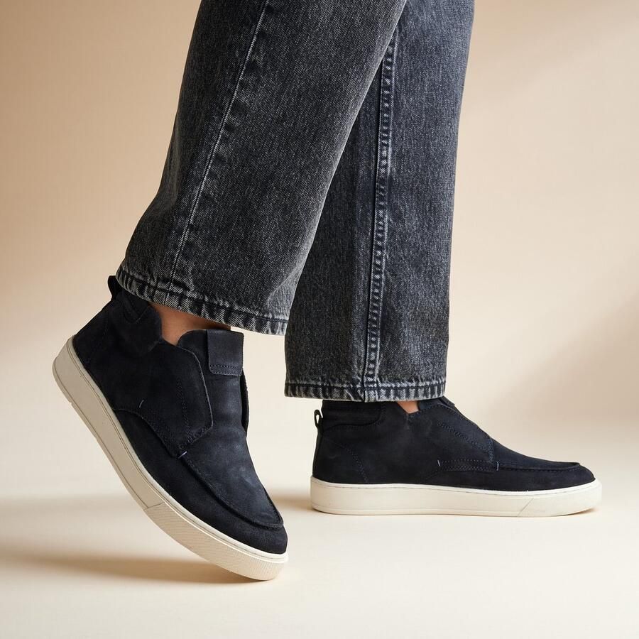 Vertice Instappers blauw Suede