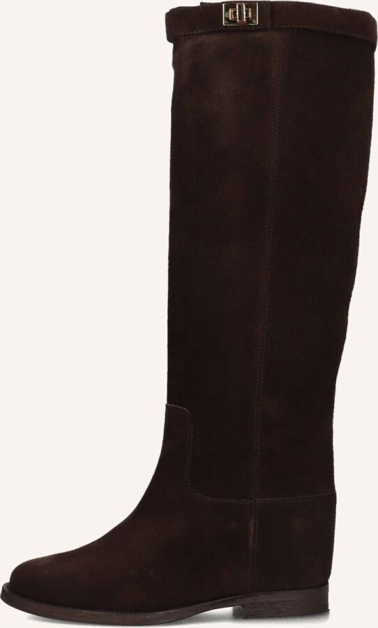 VIA ROMA 15 Hoge Laarzen Dames Santa Monica 3807 Maat: 38 Materiaal: Suède Kleur: Bruin