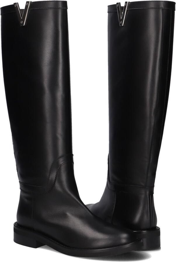 VIA ROMA 15 Hoge Laarzen Dames Luxury 4416 Leer Zwart - Foto 3