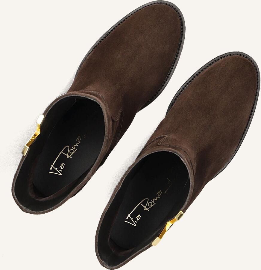 VIA ROMA 15 Enkellaarsjes Dames Santa Monica 2576 Maat: 37 Materiaal: Suède Kleur: Bruin - Foto 2