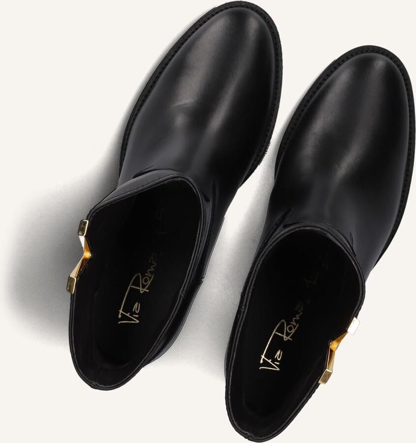 VIA ROMA 15 Enkellaarsjes Dames Santa Monica 2576 Maat: 37 5 Materiaal: Leer Kleur: Zwart - Foto 3