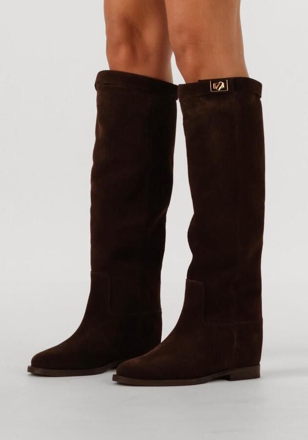 VIA ROMA 15 Hoge Laarzen Dames Santa Monica 3807 Maat: 39 Materiaal: Suède Kleur: Bruin - Foto 3
