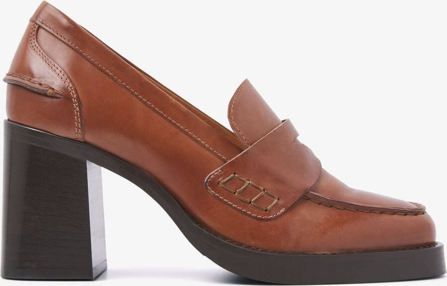 VIA VAI Avery Clare Loafers dames Instappers Cognac