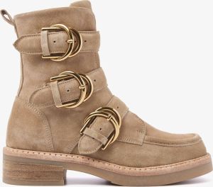 VIA VAI Bellamy Lodge Biker Boots Beige