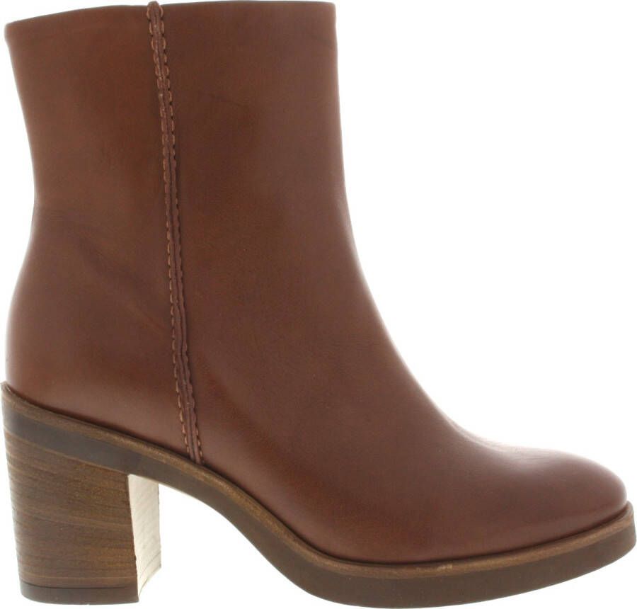 VIA VAI Enkellaarsjes Dames Taara Maat: 40 Materiaal: Leer Kleur: Bruin - Foto 2