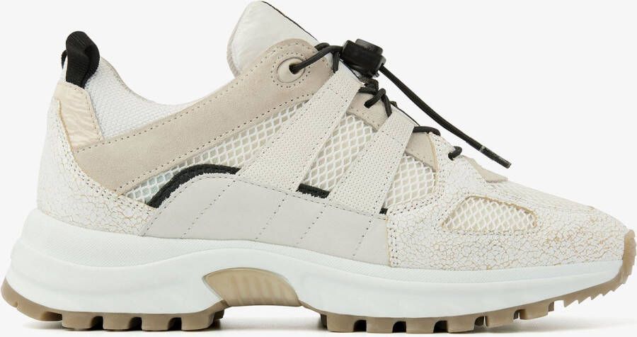 VIA VAI Lage sneakers Dames Danae Colby Maat: 42 Materiaal: Leer Kleur: Zand