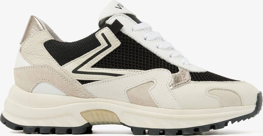 VIA VAI Danae Nicole Sierra combi Mushroom Zwart Leer Lage sneakers Dames - Foto 2