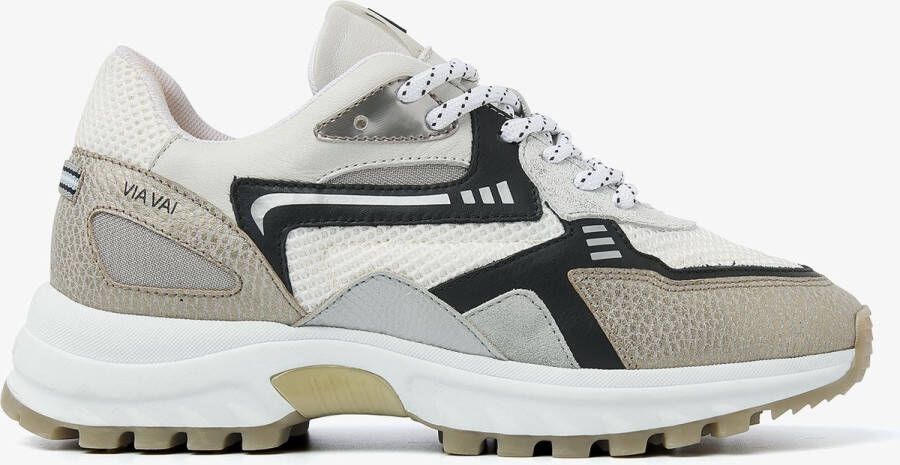 VIA VAI Lage Sneakers Dames Danae Noah Maat: 42 Materiaal: Leer Kleur: Grijs