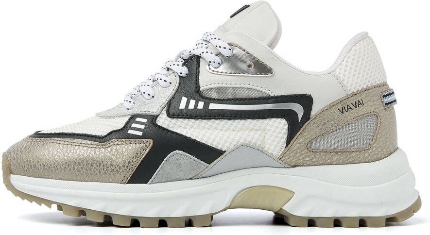 VIA VAI Lage Sneakers Dames Danae Noah Maat: 38 Materiaal: Leer Kleur: Grijs