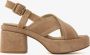 VIA VAI Sandalen Dames Elia Paisley Maat: 36 Materiaal: Suède Kleur: Bruin - Thumbnail 2