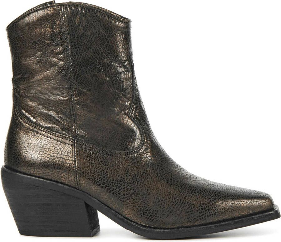 VIA VAI Enkellaarsjes Dames Laarzen Damesschoenen 59116 Eveline met Brons