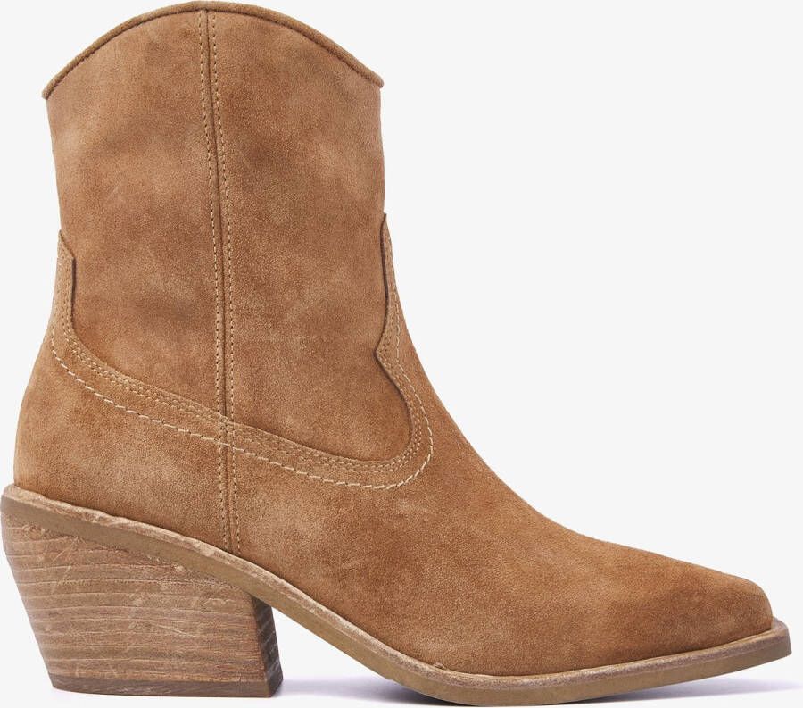 VIA VAI Eveline Clark Enkellaarsjes dames Licht cognac