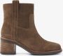 VIA VAI Flo Hayes Sierra Farro Bruin Suede Enkellaars met hak Dames - Thumbnail 2