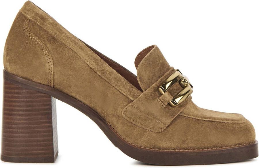 VIA VAI Instappers Dames Instapschoenen Damesschoenen Suède 61082 Avery Midden bruin - Foto 2