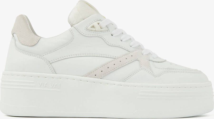 VIA VAI Lage Sneakers Dames Isa Bo Maat: 42 Materiaal: Leer Kleur: Wit
