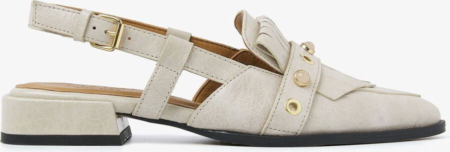 VIA VAI Slingbacks Dames Jazz Tammi Maat: 38 Materiaal: Leer Kleur: Beige - Foto 3
