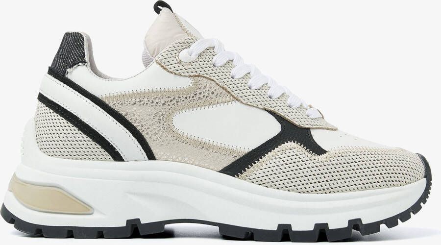 VIA VAI Lage Sneakers Dames Liz Dulce Maat: 40 Materiaal: Leer Kleur: Beige
