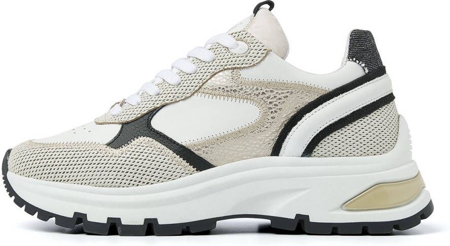 VIA VAI Lage Sneakers Dames Liz Dulce Maat: 38 Materiaal: Leer Kleur: Beige
