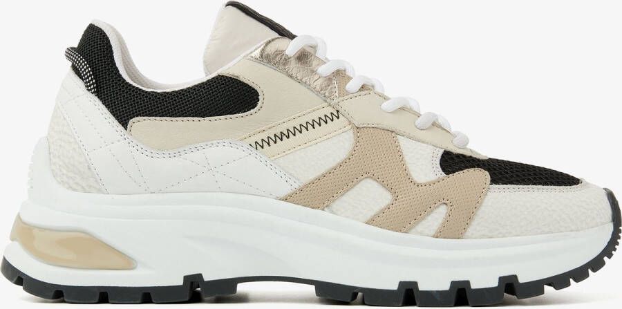 VIA VAI Lage Sneakers Dames Liz Finley Maat: 40 Materiaal: Leer Kleur: Beige