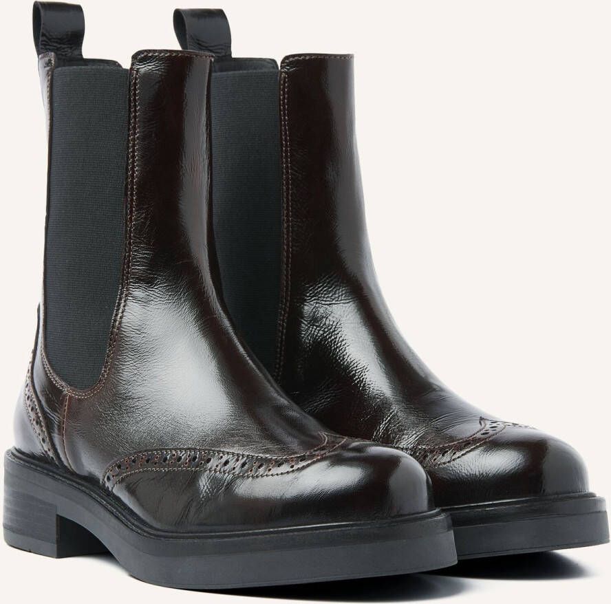 VIA VAI Enkelboots Dames Lucia Gina Maat: 39 Materiaal: Leer Kleur: Bruin