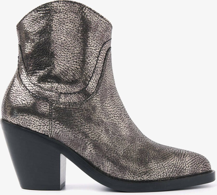 VIA VAI Mara Denver Enkellaarsjes dames Metallic Zilver