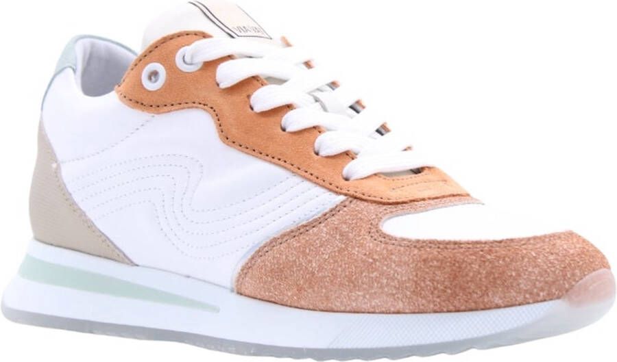 VIA VAI 60011 nora sneakers dames wit 03-200 dragon combi calcare leer