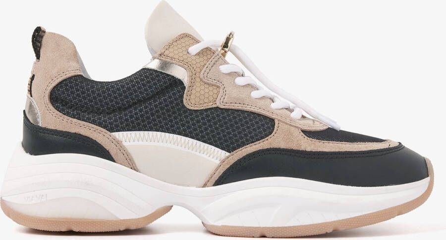 VIA VAI Pepper Jyll Sneakers Zwart Beige