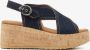 VIA VAI Sissel Capri | denim sandalen sleehak Blauw Textiel Sandalen met hak Dames - Thumbnail 1