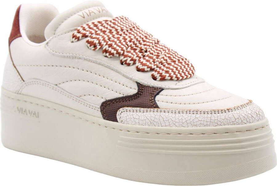 VIA VAI Isa Josie Sneakers Beige Bordeaux