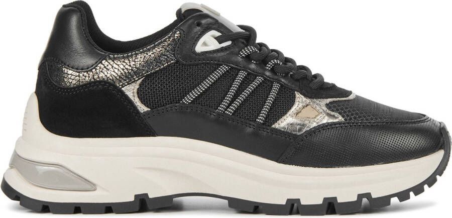 VIA VAI Lage Sneakers Dames Liz Dae Maat: 43 Materiaal: Leer Kleur: Zwart