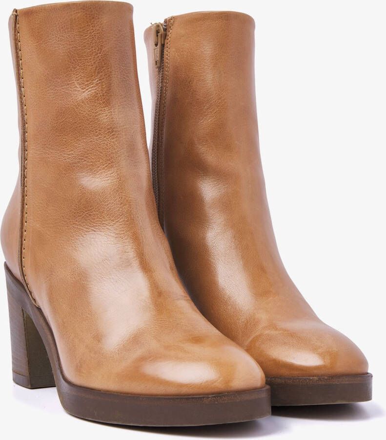 VIA VAI Taara Jade Enkellaarsjes dames Donker cognac - Foto 4