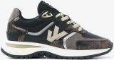 VIA VAI Lage Sneakers Dames Usher Davina Leer Zwart - Zwart