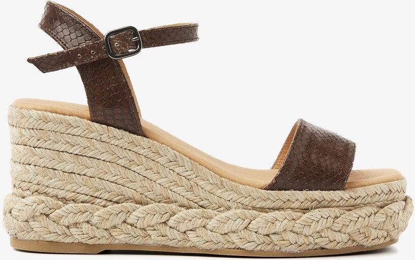 VIA VAI Capri Neva Espadrilles Dames Leer Bruin