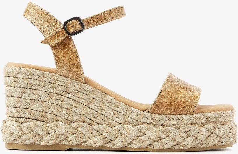 VIA VAI Capri Neva Espadrilles Dames Leer Cognac
