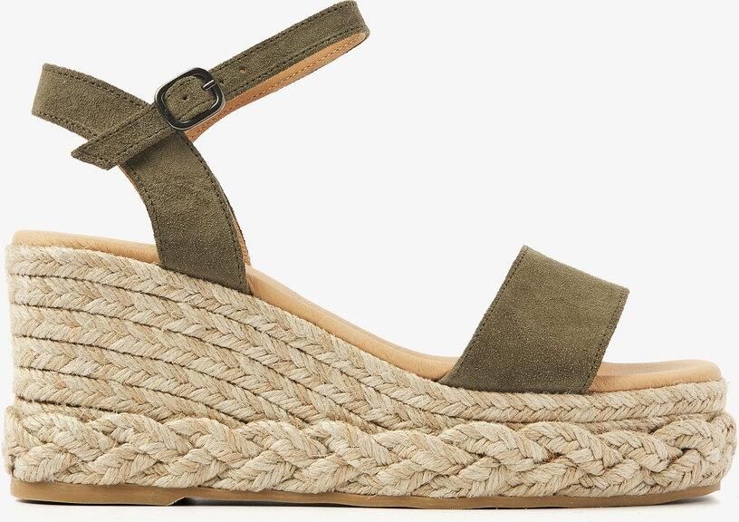 VIA VAI Capri Neva Espadrilles Dames Suède Groen