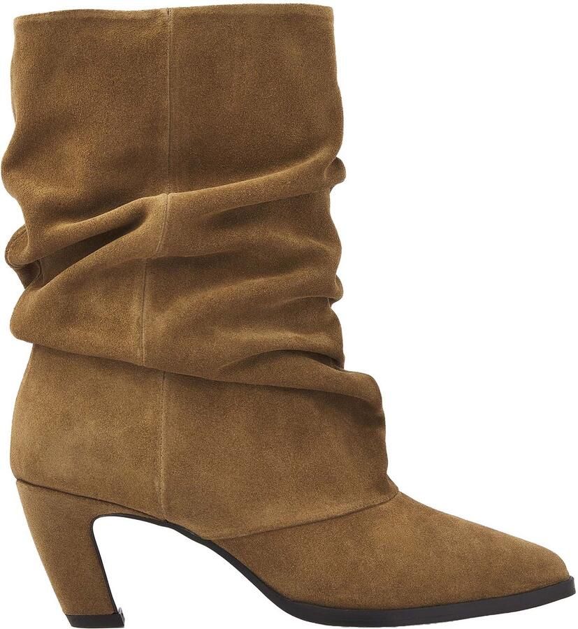 VIA VAI Enkellaarsjes Dames Elisa Palmer Maat: 36 Materiaal: Suède Kleur: Camel - Foto 6