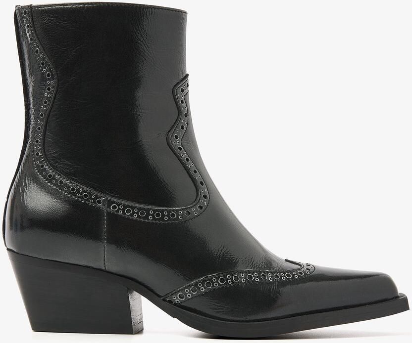 VIA VAI Do Aiden Enkellaarsjes Dames Leer Metallic