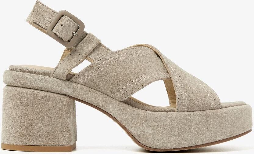VIA VAI Elia Paisley Sandalen Dames Suède Beige