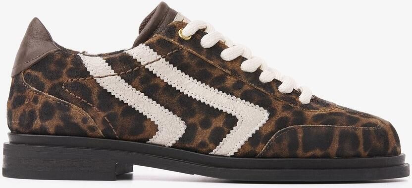 VIA VAI Fae Lois Veterschoenen Dames Leer Suède Beige