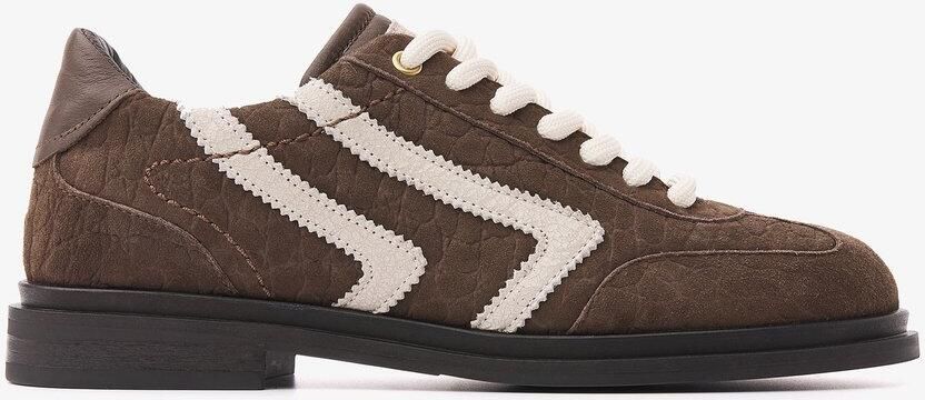 VIA VAI Fae Lois Veterschoenen Dames Leer Suède Bruin