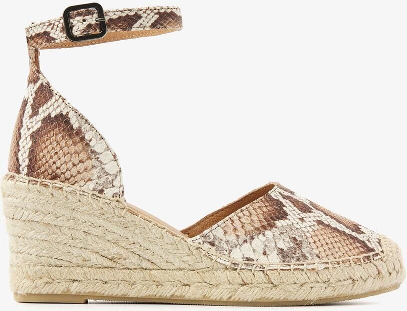 VIA VAI Flora Braid Espadrilles Dames Leer Cognac